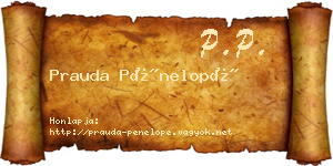 Prauda Pénelopé névjegykártya